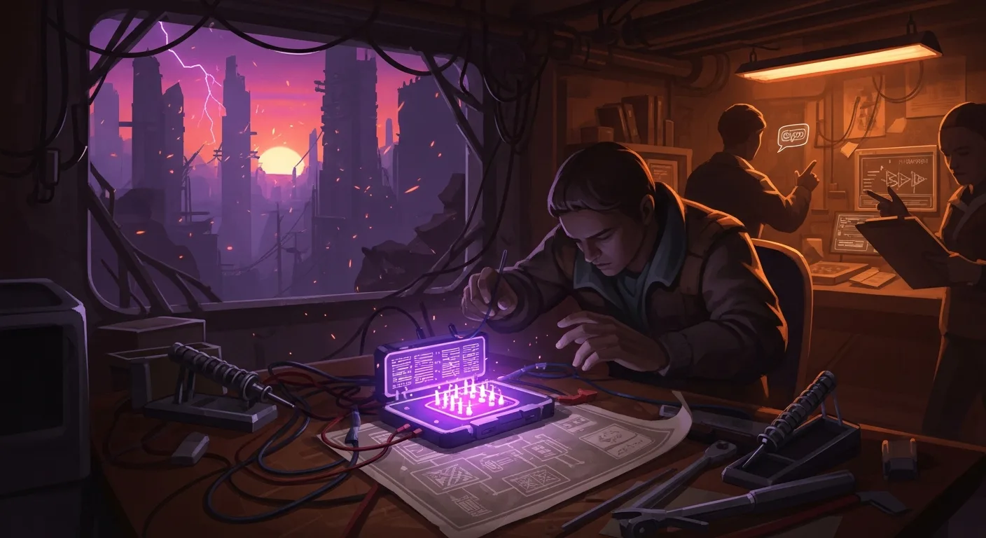 Emergency-lit crisis scene from Apocalypse game